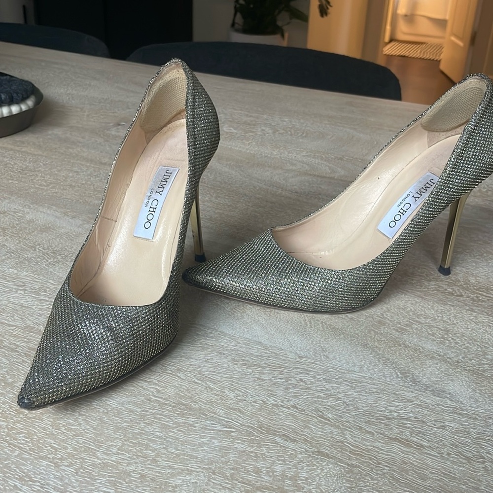 Authentic Jimmy Choo Metallic Pumps